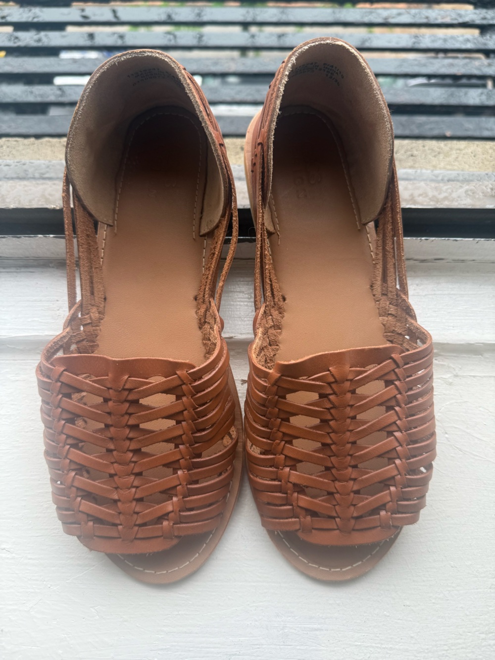 ASOS Brown Woven Huarache Slide Sandals